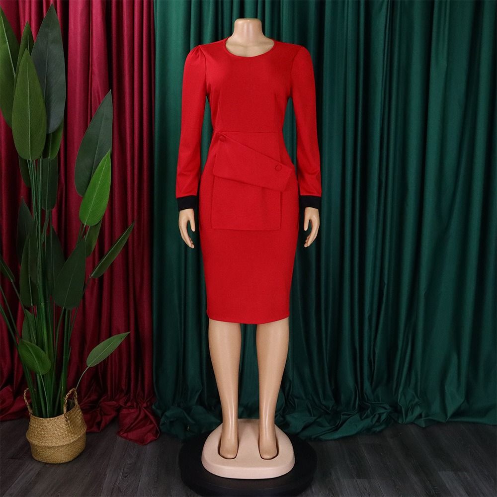 2025 African European &  American D388 Amazon  Fashion Women's Elegant High-Waisted Pleated Skirt  Office Wear Long Tong Le Bag Hip Pencil Dress Weave Fabric Technique Elegant Style