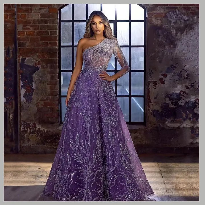 2025 Spring/Summer African European American Women's Evening Gown with Sequins Open Sleeves Slit Fitted Long Dress Featuring Zipper Elements Small Trailing Hem Elegant Style