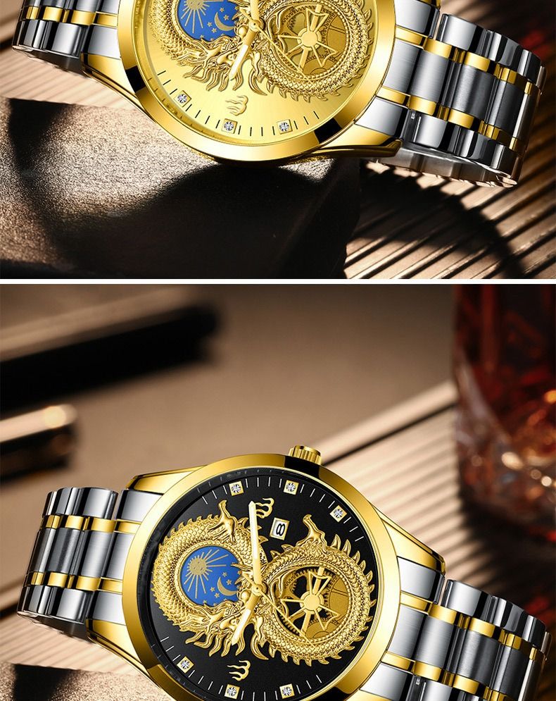 2025 Africa America Europe Brand Men's Non-mechanical Watch 30M Waterproof Luminous Celestial-themed Watch Calendar Function Gold Offers Elegant Refined Experience Professional style