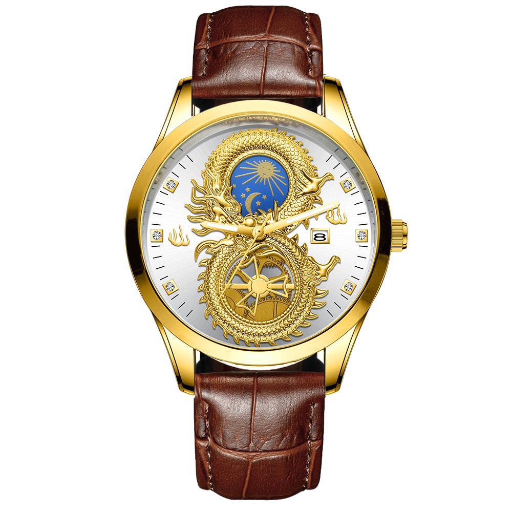 2025 Africa America Europe Brand Men's Non-mechanical Watch 30M Waterproof Luminous Celestial-themed Watch Calendar Function Gold Offers Elegant Refined Experience Professional style