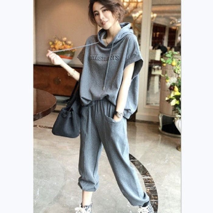 2025 Spring/Summer African-European Stylish Sportswear Set Ladies' Pants Featuring Fashionable Casual Unique Personality Trendy Patchwork Elements Letter Patterns Collage Technique Casual Style