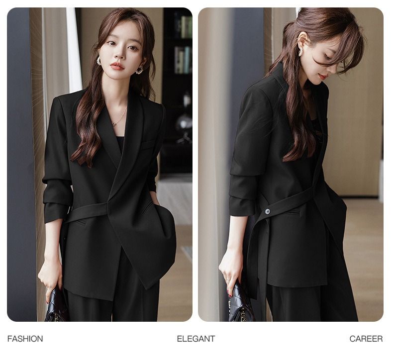 2025 African-European Spring-autumn New Professional Suit Set Women High-end Professional Attire Formal Wear Fashionable Casual Work Clothes comfortable Breathable Long-sleeved Design Simple Elegant
