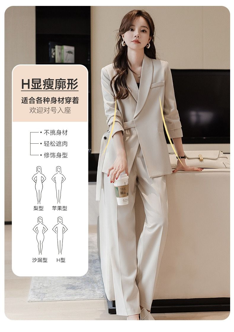 2025 African-European Spring-autumn New Professional Suit Set Women High-end Professional Attire Formal Wear Fashionable Casual Work Clothes comfortable Breathable Long-sleeved Design Simple Elegant