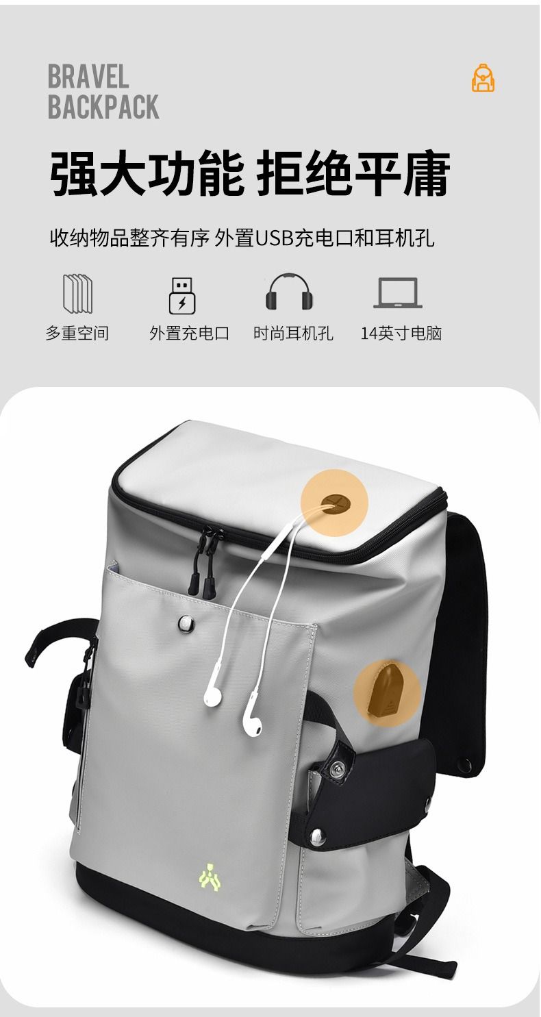 2025 African-European Casual Double-shoulder Bag Men Suitable Business Commuting Multi-functional Computer Backpack Made Oxford Fabric Large Capacity Leisure Travel Features Embroidery Men's Backpack