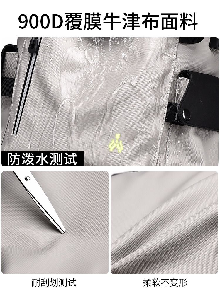 2025 African-European Casual Double-shoulder Bag Men Suitable Business Commuting Multi-functional Computer Backpack Made Oxford Fabric Large Capacity Leisure Travel Features Embroidery Men's Backpack