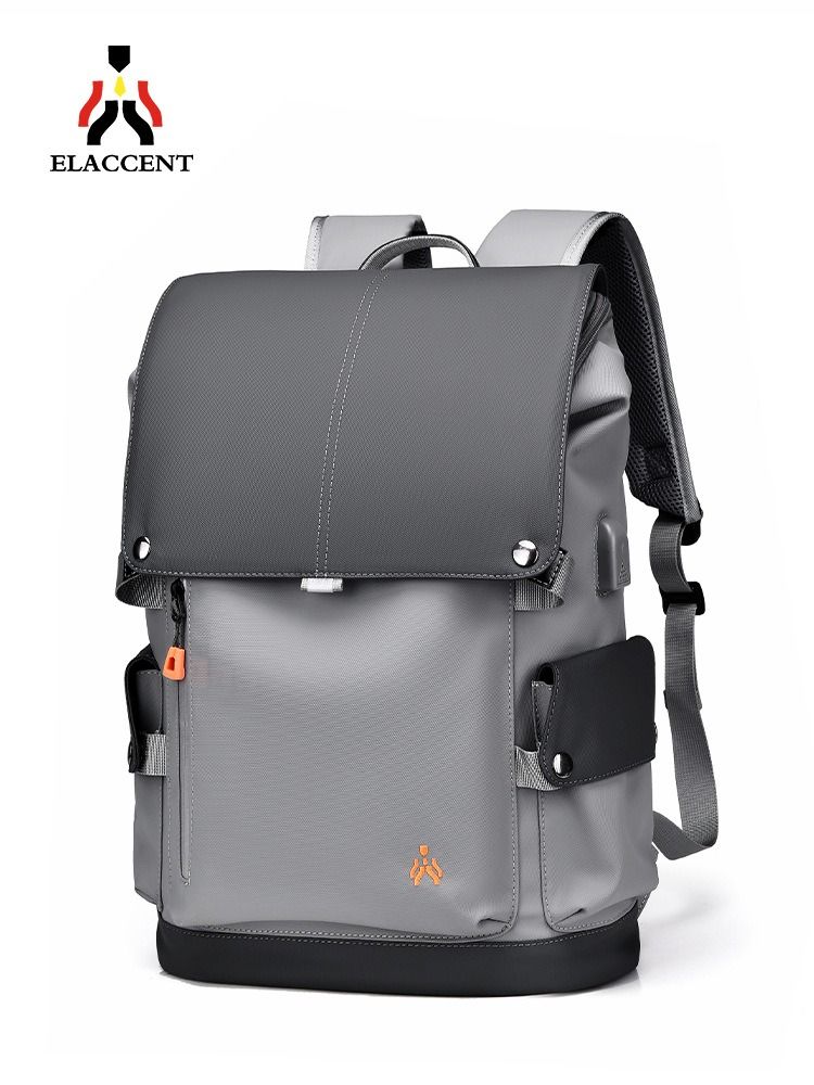 2025 African-European Casual Double-shoulder Bag Men Suitable Business Commuting Multi-functional Computer Backpack Made Oxford Fabric Large Capacity Leisure Travel Features Embroidery Men's Backpack