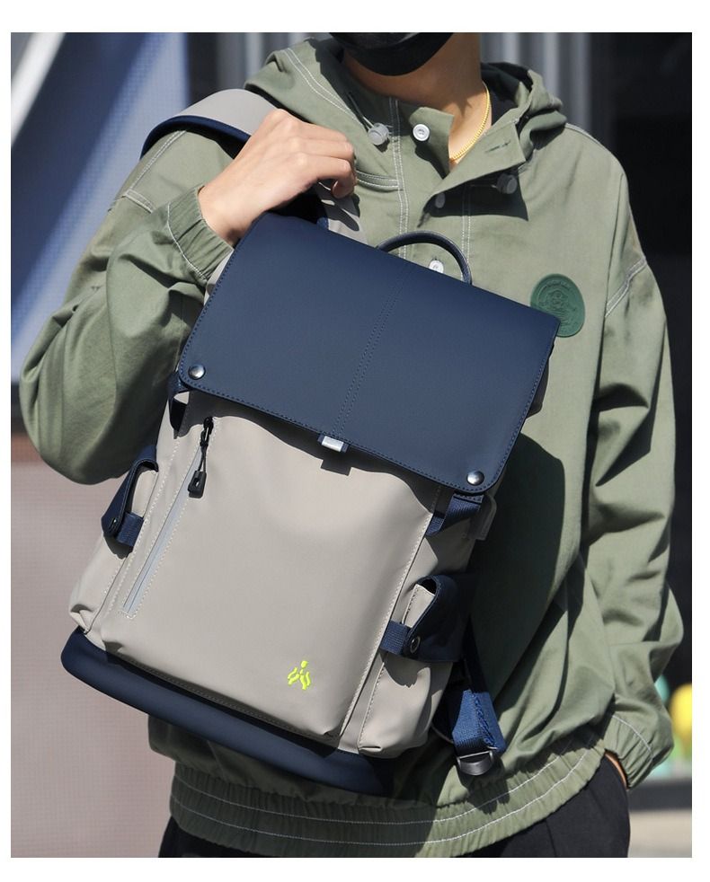 2025 African-European Casual Double-shoulder Bag Men Suitable Business Commuting Multi-functional Computer Backpack Made Oxford Fabric Large Capacity Leisure Travel Features Embroidery Men's Backpack