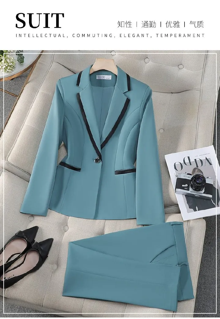 2025 African European Formal Women's Professional Wear Stylish Western Suit Sets Korean Style Slim-fit Elegant Suitable College Students High-end Office Work Wear Intellectual Commuting Elegant