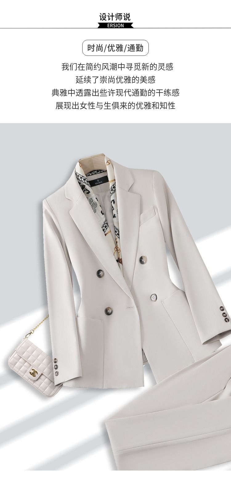 Africa Europe 2025  Multi-color Business Suit Set Elegant Female Figure Goddess Style Professional Manager's Formal Work Suit Slim Fit Intellectual Elegant Commuting Temperament Breathable Comfortable