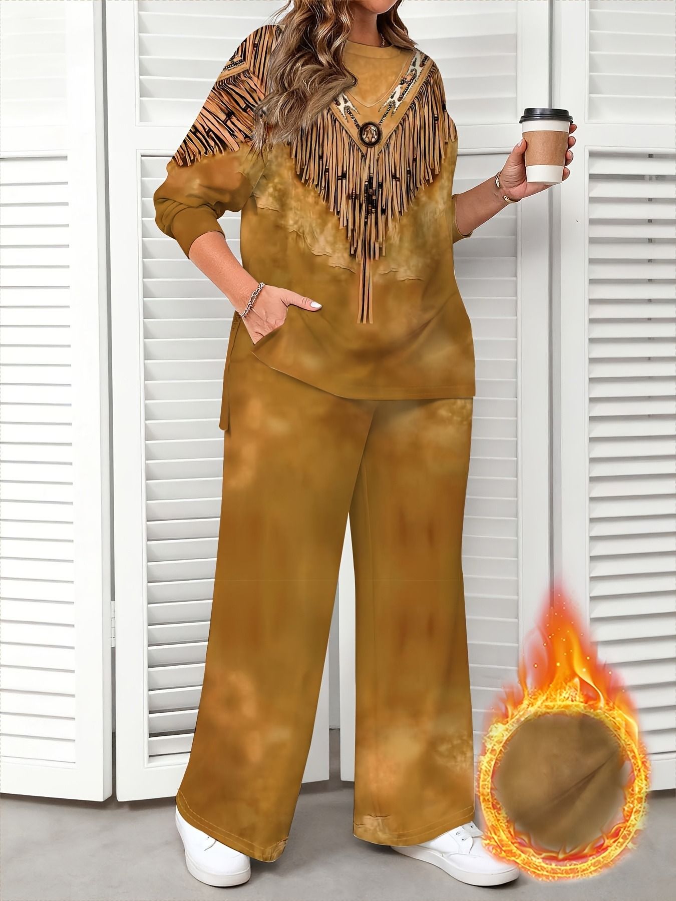 Africa Europe America - 2026 Spring/Summer New Style Loose Large-Sized Set Casual & Comfortable Two Pieces Letter Patterns Printing Techniques Popular Gradient Color Elements Elegant Temperament Style