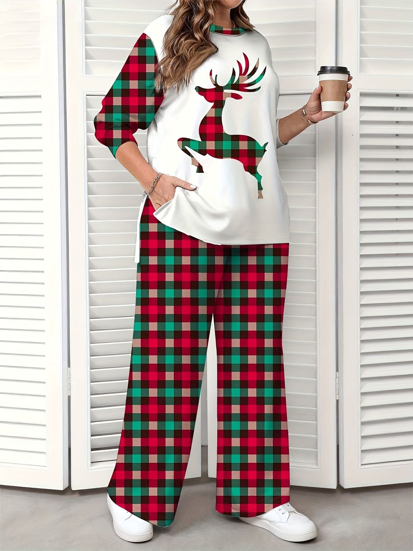 Africa Europe America - 2026 Spring/Summer New Style Loose Large-Sized Set Casual & Comfortable Two Pieces Letter Patterns Printing Techniques Popular Gradient Color Elements Elegant Temperament Style