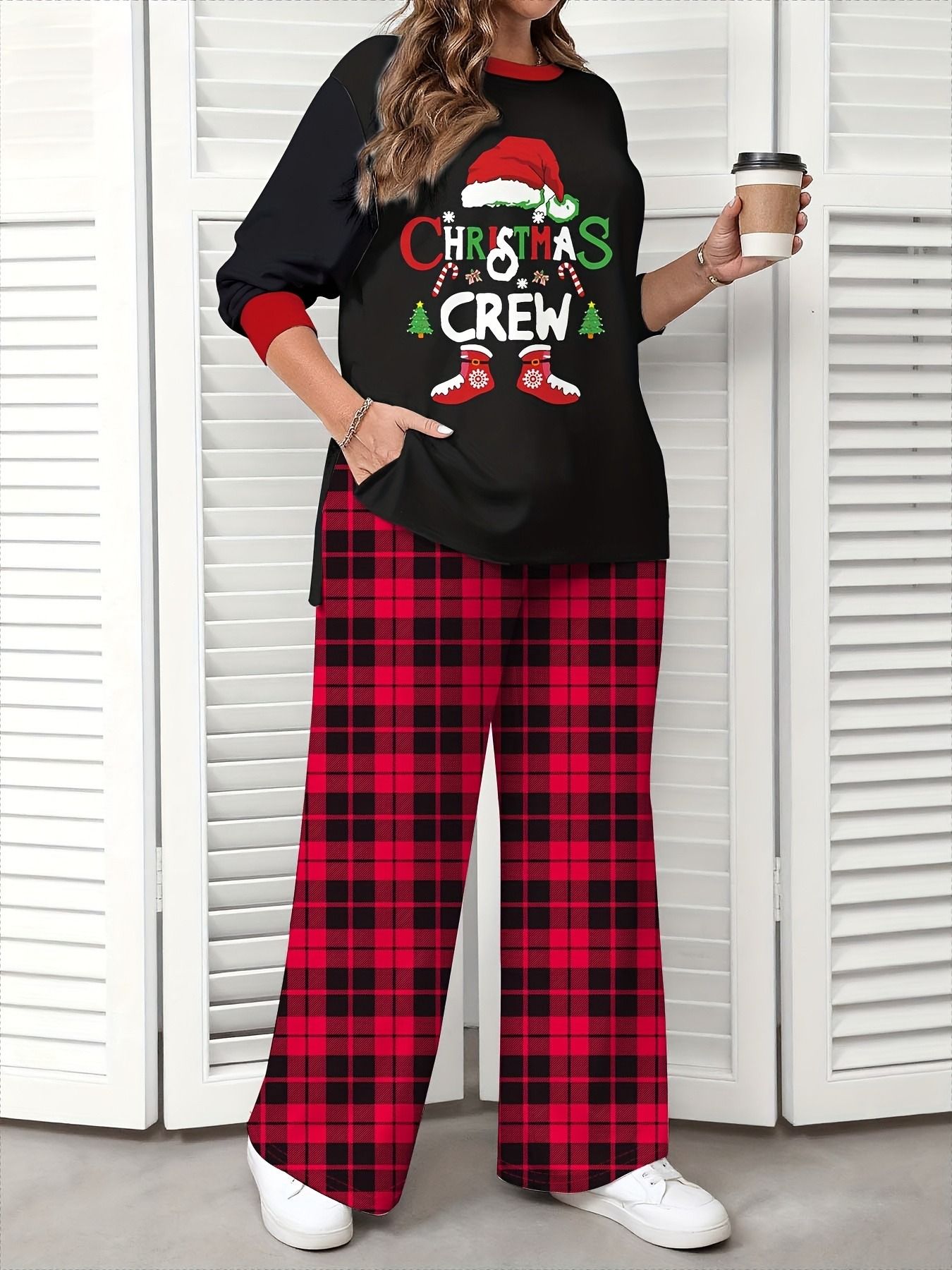 Africa Europe America - 2026 Spring/Summer New Style Loose Large-Sized Set Casual & Comfortable Two Pieces Letter Patterns Printing Techniques Popular Gradient Color Elements Elegant Temperament Style