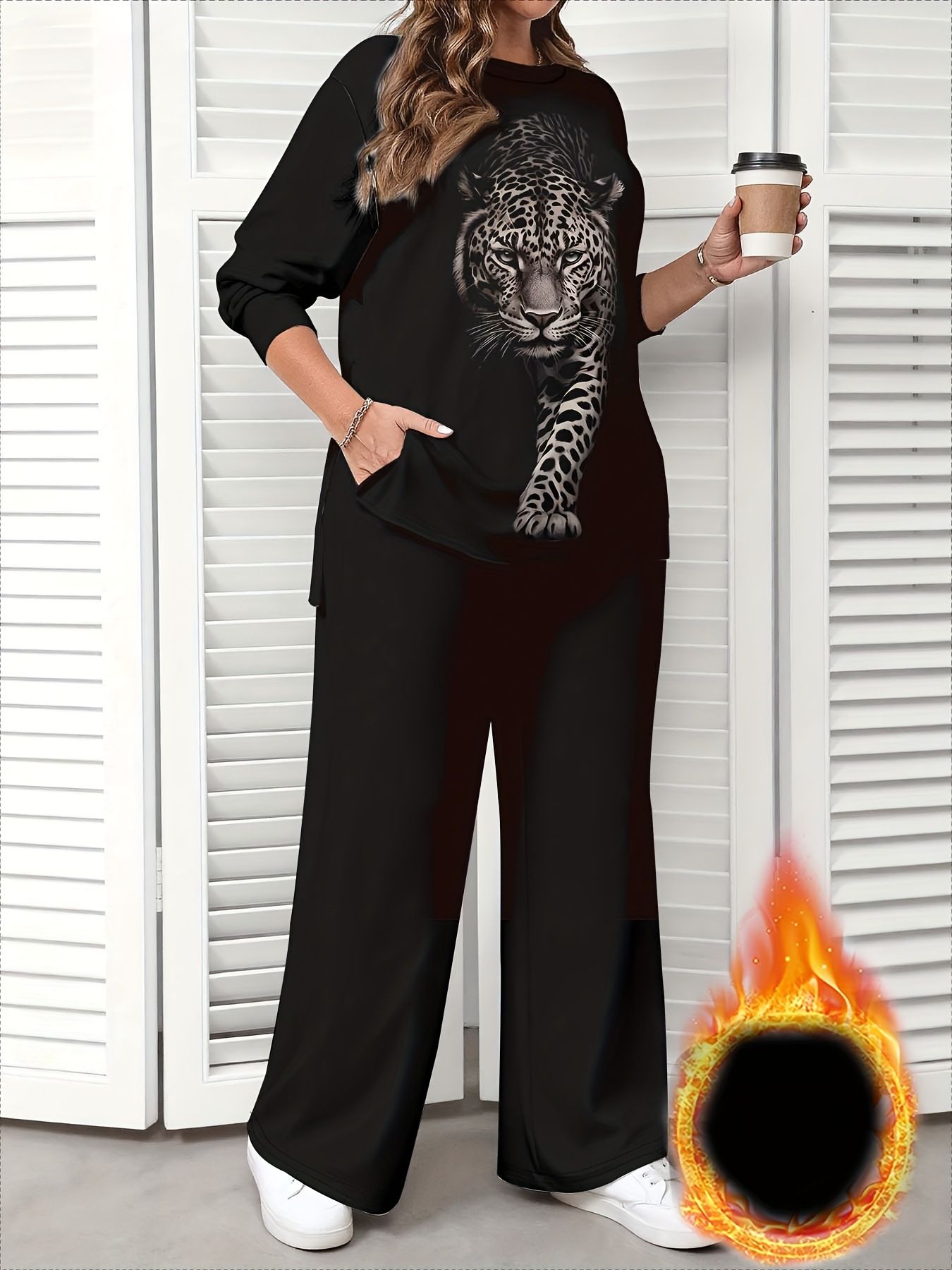 Africa Europe America - 2026 Spring/Summer New Style Loose Large-Sized Set Casual & Comfortable Two Pieces Letter Patterns Printing Techniques Popular Gradient Color Elements Elegant Temperament Style