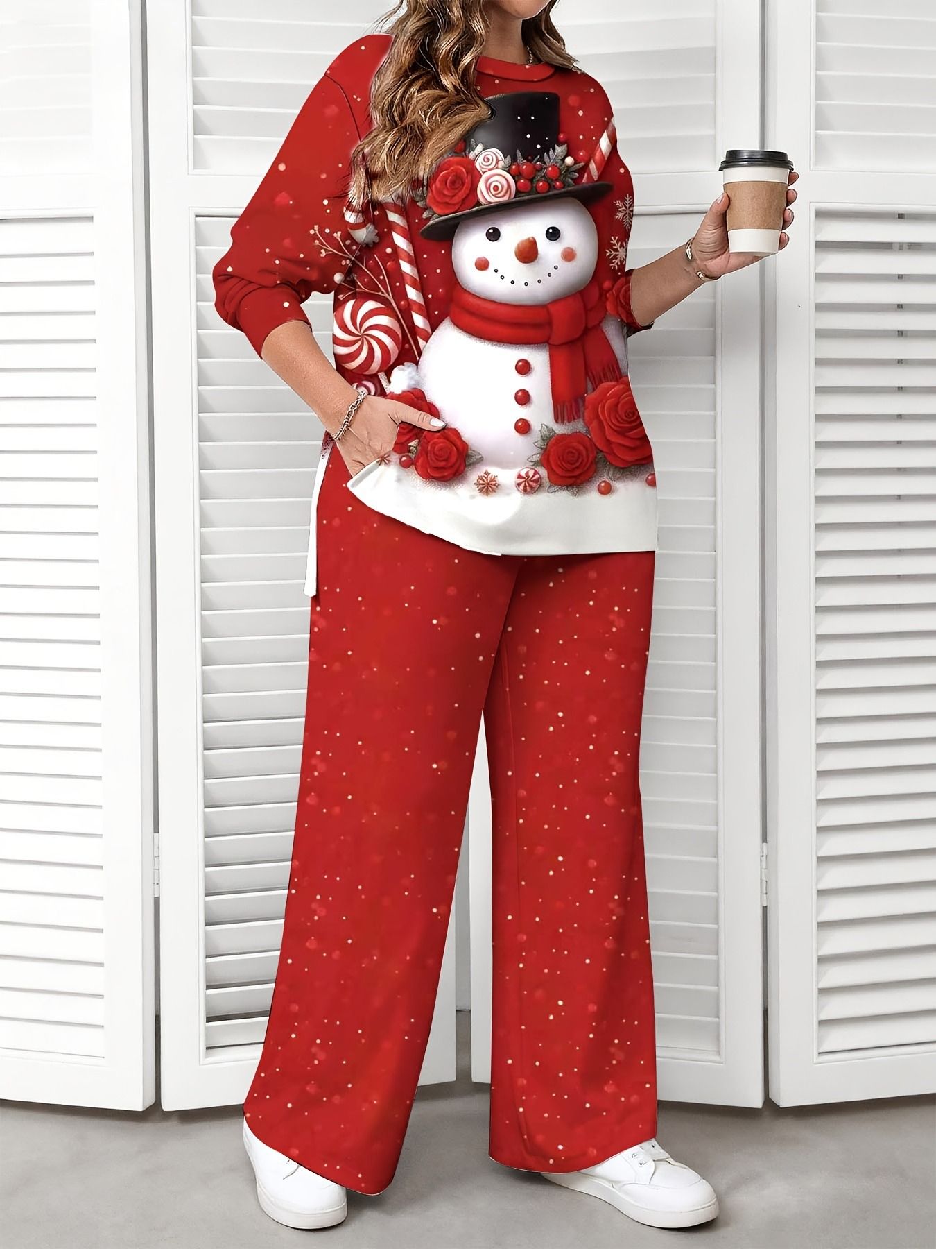 Africa Europe America - 2026 Spring/Summer New Style Loose Large-Sized Set Casual & Comfortable Two Pieces Letter Patterns Printing Techniques Popular Gradient Color Elements Elegant Temperament Style