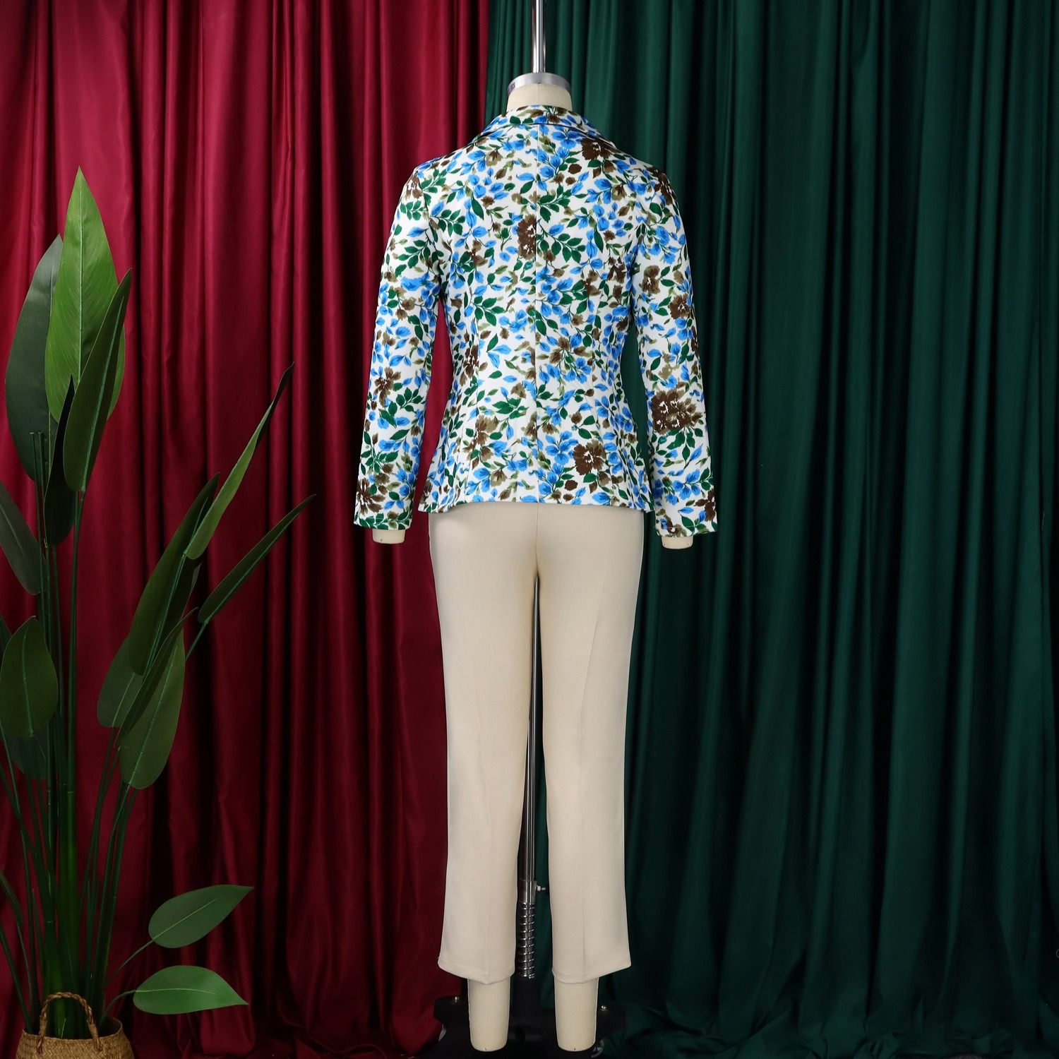 2026 African European American D603 Autumn Winter New Style Elegant Suit Jacket Slim-Fitting & Slimming Suit Pants Two-Piece Set Comfortable & Casual Abstract Pattern Elegant Style