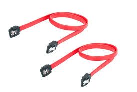 SATA DATA CABLE Sata 2.0 Male To Male Data Cable (with Latches) PINK AND BLACK