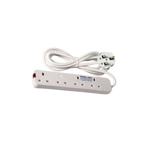Power King 4 Way Extension Cable, 13A, 3m Long Cable -Recommended