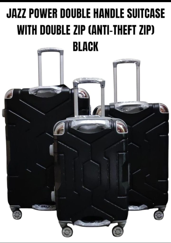 SPECIAL OFFER* SIZE 27

3 in 1 JAZZ POWER SUITCASE WITH DOUBLE ZIP ( ANTI-THEFT ZIPPER)

*JAZZ POWER ( RUBBER ) FIBER SUITCASE WITH DOUBLE ZIP ( ANTI THEFT ZIPPER) AND WITH EXTENSION*