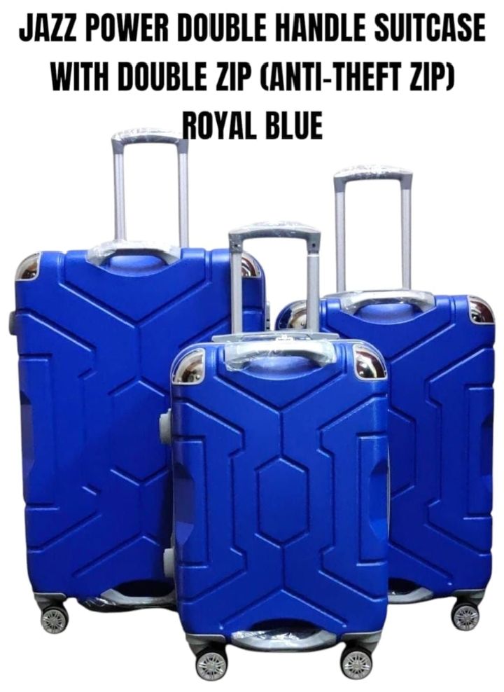 SPECIAL OFFER* SIZE 29

3 in 1 JAZZ POWER SUITCASE WITH DOUBLE ZIP ( ANTI-THEFT ZIPPER)

*JAZZ POWER ( RUBBER ) FIBER SUITCASE WITH DOUBLE ZIP ( ANTI THEFT ZIPPER) AND WITH EXTENSION*