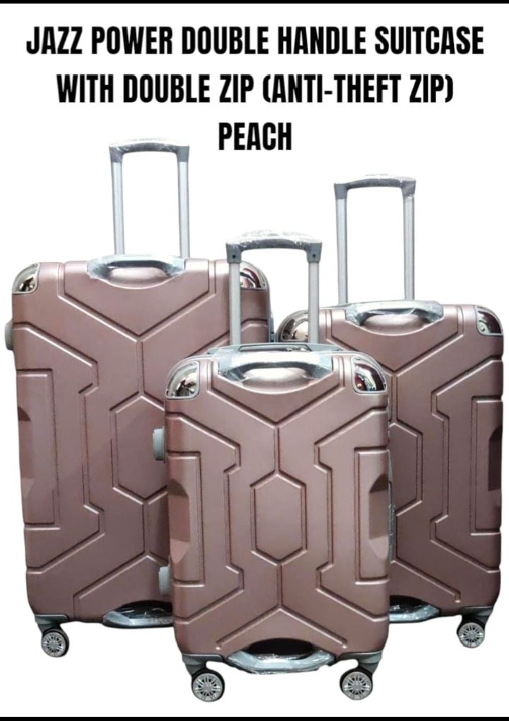 SPECIAL OFFER* SIZE 30

3 in 1 JAZZ POWER SUITCASE WITH DOUBLE ZIP ( ANTI-THEFT ZIPPER)

*JAZZ POWER ( RUBBER ) FIBER SUITCASE WITH DOUBLE ZIP ( ANTI THEFT ZIPPER) AND WITH EXTENSION*
