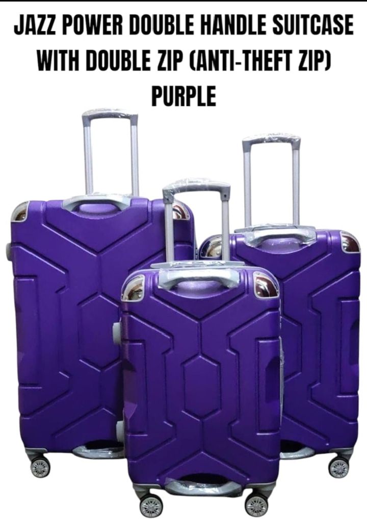 SPECIAL OFFER* SIZE 30

3 in 1 JAZZ POWER SUITCASE WITH DOUBLE ZIP ( ANTI-THEFT ZIPPER)

*JAZZ POWER ( RUBBER ) FIBER SUITCASE WITH DOUBLE ZIP ( ANTI THEFT ZIPPER) AND WITH EXTENSION*