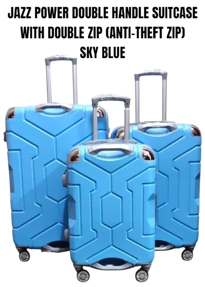 SPECIAL OFFER* SIZE 30

3 in 1 JAZZ POWER SUITCASE WITH DOUBLE ZIP ( ANTI-THEFT ZIPPER)

*JAZZ POWER ( RUBBER ) FIBER SUITCASE WITH DOUBLE ZIP ( ANTI THEFT ZIPPER) AND WITH EXTENSION*