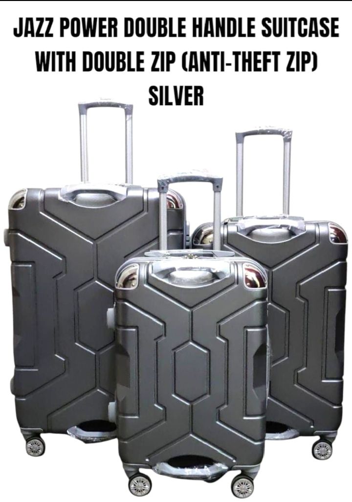 SPECIAL OFFER* SIZE 30

3 in 1 JAZZ POWER SUITCASE WITH DOUBLE ZIP ( ANTI-THEFT ZIPPER)

*JAZZ POWER ( RUBBER ) FIBER SUITCASE WITH DOUBLE ZIP ( ANTI THEFT ZIPPER) AND WITH EXTENSION*