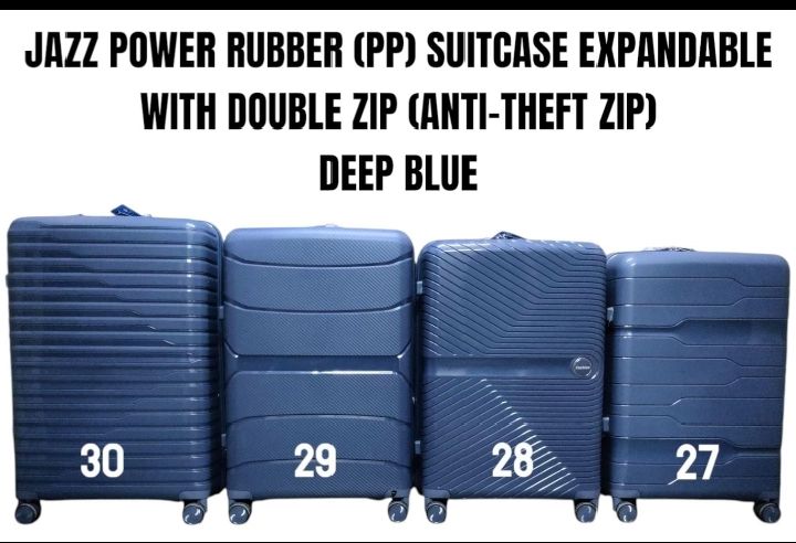 SPECIAL OFFER* SIZE 30

3 in 1 JAZZ POWER SUITCASE WITH DOUBLE ZIP ( ANTI-THEFT ZIPPER)

*JAZZ POWER ( RUBBER ) FIBER SUITCASE WITH DOUBLE ZIP ( ANTI THEFT ZIPPER) AND WITH EXTENSION*