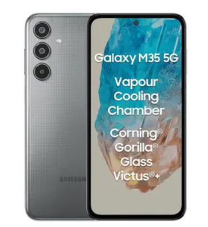 {Black Friday} Brand New Samsung Galaxy M35 6GBRAM+128GB ROM Super AMOLED 120Hz Corning Gorilla Glass Victus+ Dual SIM Android 14 50MP+13MP Camera 6000mAh Battery Fingerprint Unlock Smart Phones