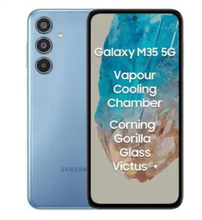 {Black Friday} Brand New Samsung Galaxy M35 6GBRAM+128GB ROM Super AMOLED 120Hz Corning Gorilla Glass Victus+ Dual SIM Android 14 50MP+13MP Camera 6000mAh Battery Fingerprint Unlock Smart Phones