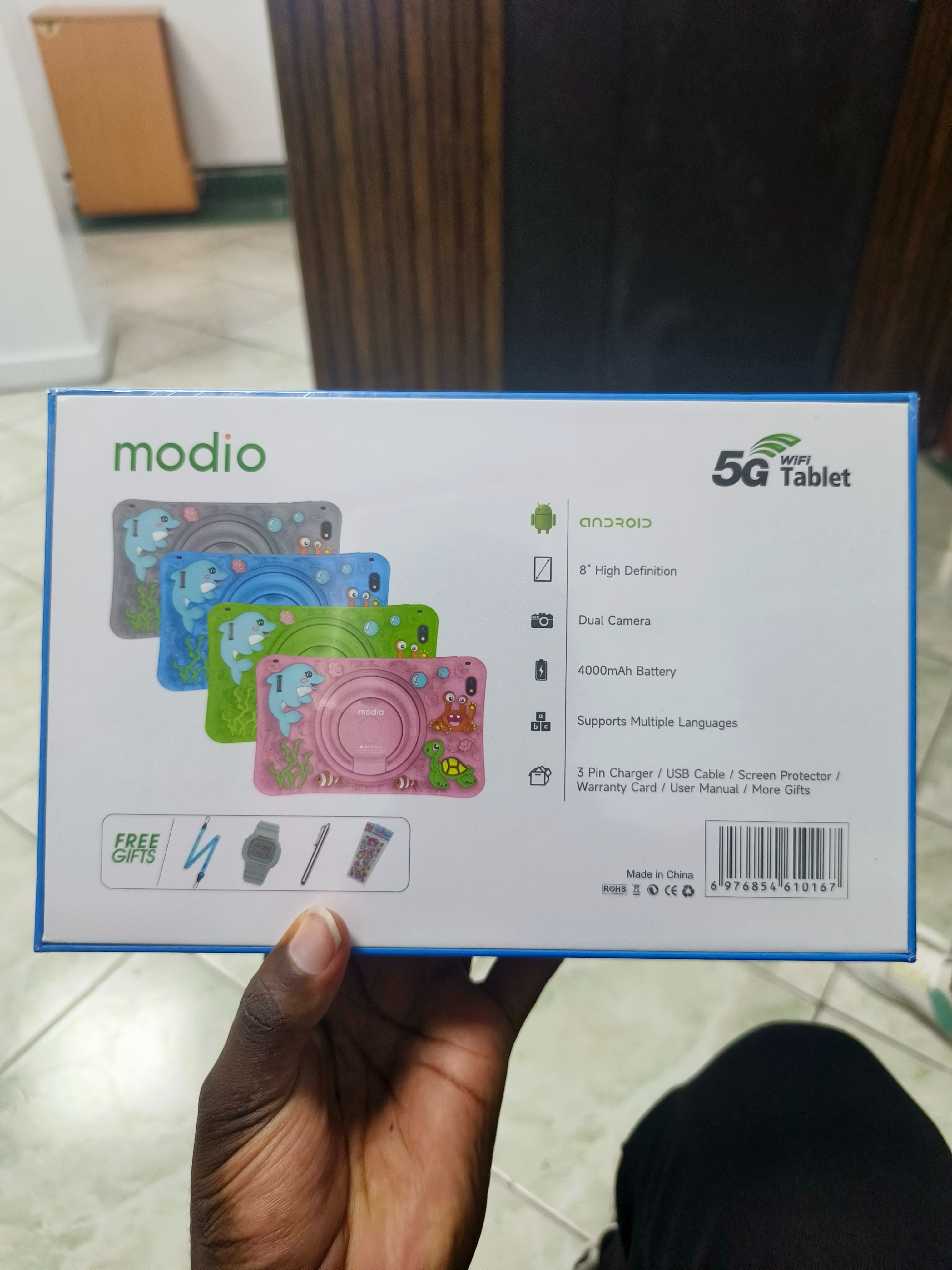 Brand New Modio M796 6GB 256GB Android kid's Tablet smooth performance and ample storage for educational apps, games, and content parental controls, a durable design Engaging pre-installed education