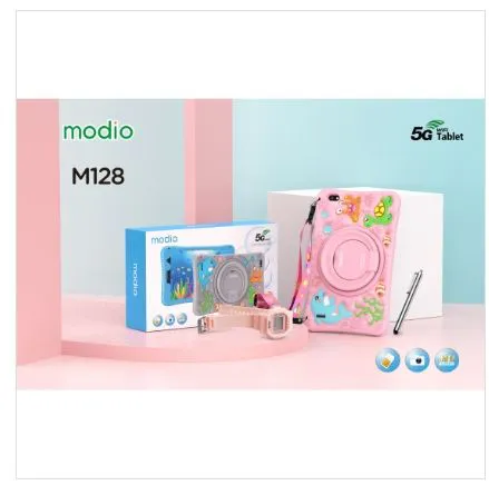 Brand New Modio M128 6GB 256GB Android kid's Tablet smooth performance and ample storage for educational apps, games, and content parental controls, a durable design Engaging pre-installed education