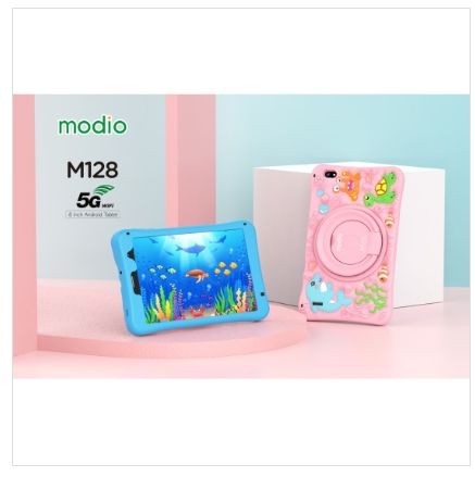 Brand New Modio M128 6GB 256GB Android kid's Tablet smooth performance and ample storage for educational apps, games, and content parental controls, a durable design Engaging pre-installed education