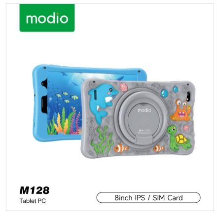 Brand New Modio M128 6GB 256GB Android kid's Tablet smooth performance and ample storage for educational apps, games, and content parental controls, a durable design Engaging pre-installed education