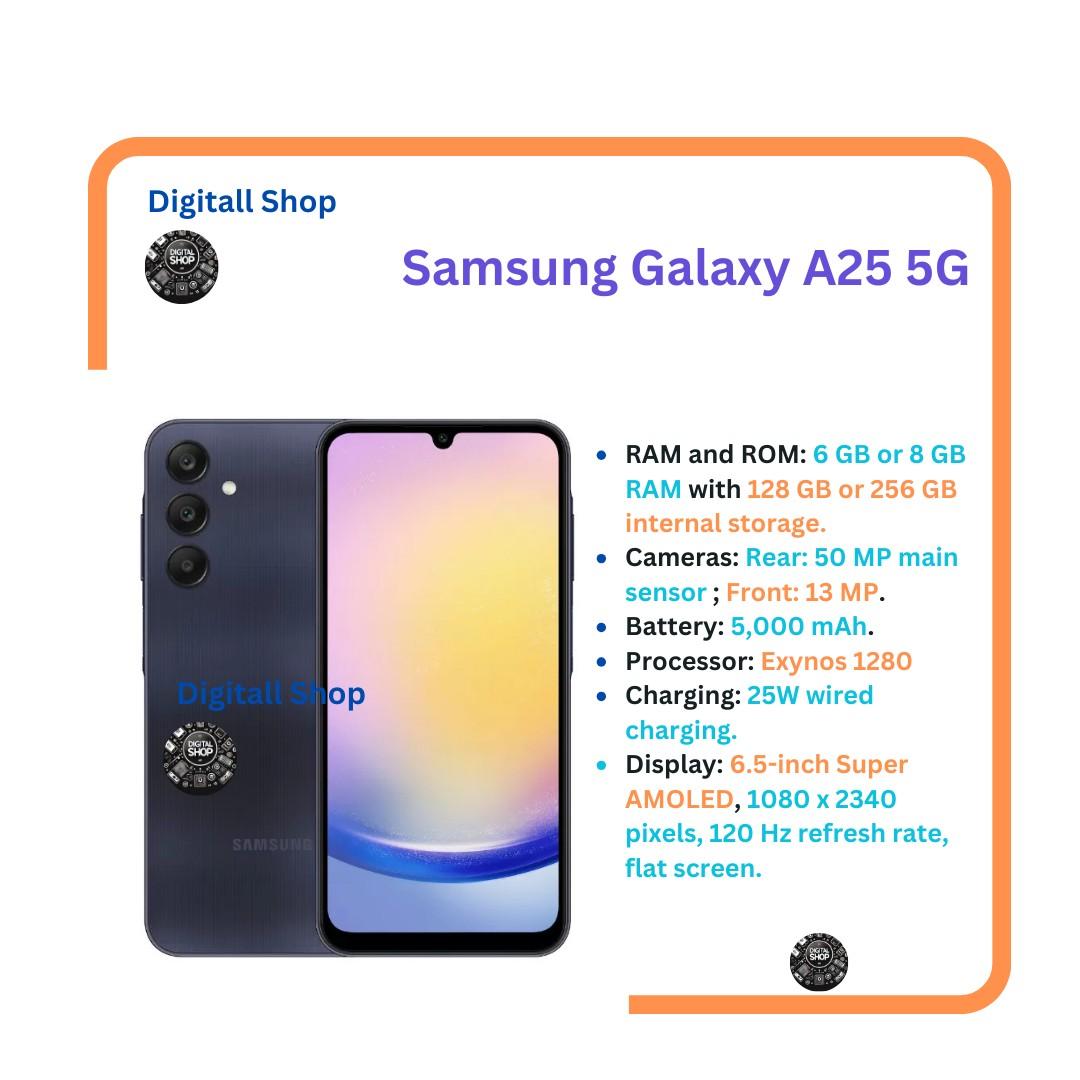 {Black Friday} Brand New Samsung Galaxy A25 5G 128GB+6GB 120Hz 6.5" AMOLED 50MP Triple Camera Android 14 5000mAh 25W Type-C Smart Phones Fingerprint Unlock