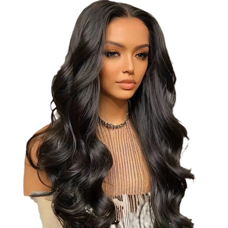 Lace Front Wig for Women – Long Wavy Curly Synthetic Hair, Natural Look Heat Resistant Fashion Afro Style