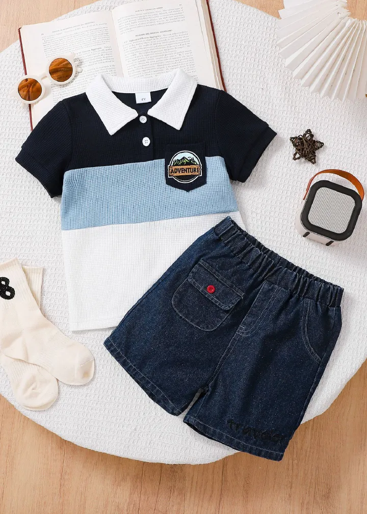 2025 Kids Summer Outfits | Short Sleeve T-Shirt + Shorts Set for Boys & Girls | Breathable Baby Clothes
