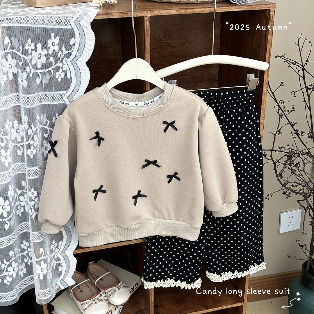 2025 New Girls' Autumn Hoodie Set - Cute Embroidered 3D Bunny Design, Casual & Comfortable Long Sleeve Sweatshirt for Baby & Toddler Girls