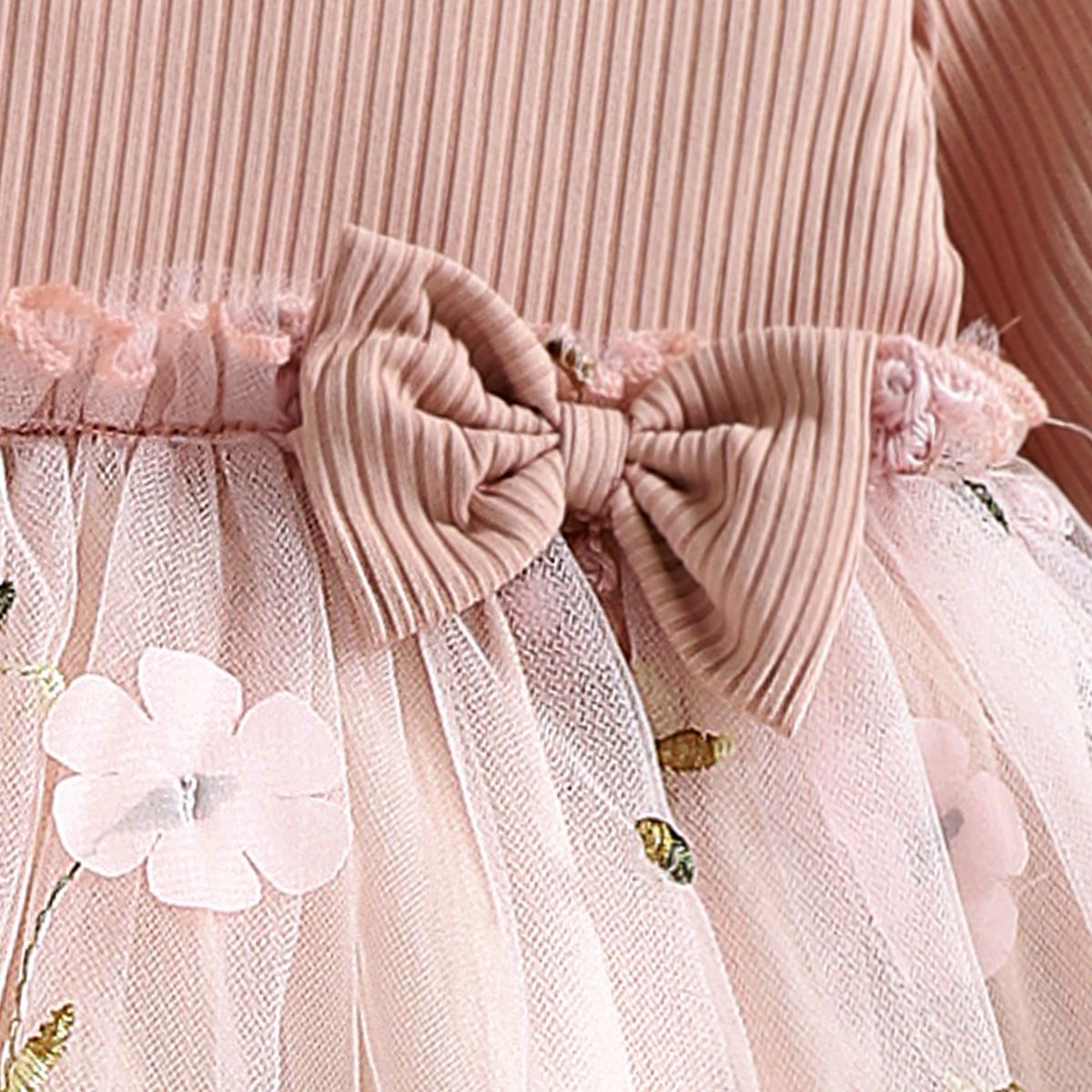 Spring & Autumn Baby Girl Tulle Dress – Long Sleeve Princess Dress for Kids, Soft Mesh Party Outfit, Elegant Toddler Clothes for Daily & Special Occasions