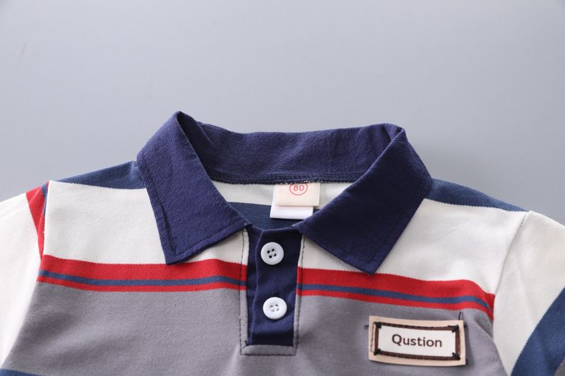 Summer Boys Outfit Set – 1–4 Years Striped Polo Shirt & Shorts, Casual Baby Boys Short Sleeve T-Shirt Set for Hot Weather