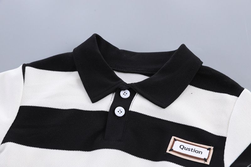 Summer Boys Outfit Set – 1–4 Years Striped Polo Shirt & Shorts, Casual Baby Boys Short Sleeve T-Shirt Set for Hot Weather