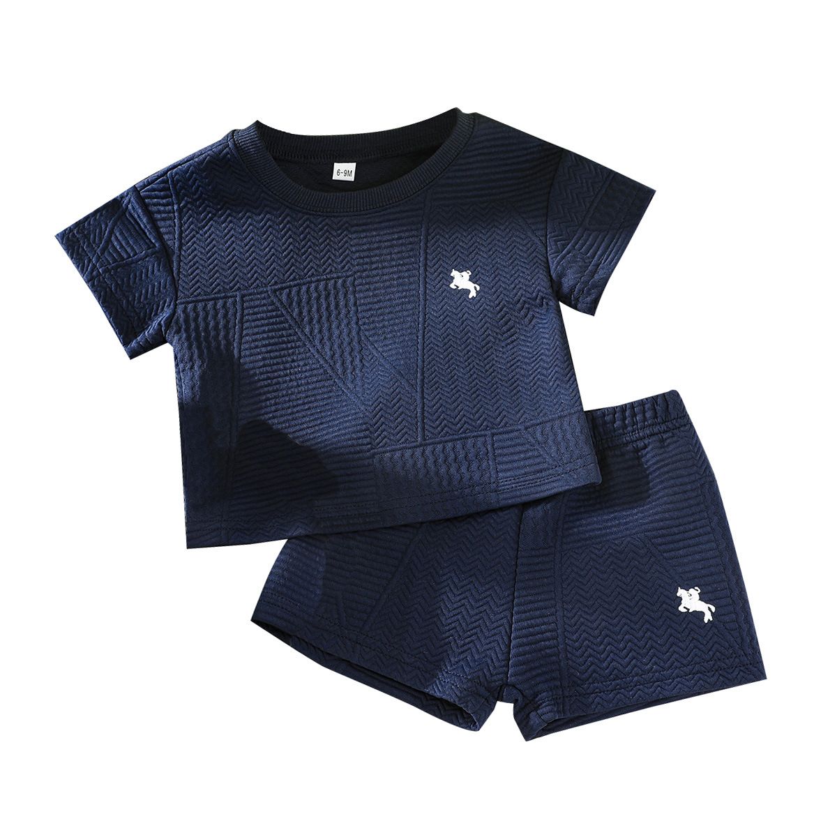 Baby Boy Summer T-Shirt & Shorts Set | 2–3 Years Horse Embroidery Cotton Outfit, Soft Breathable Casual Sportswear