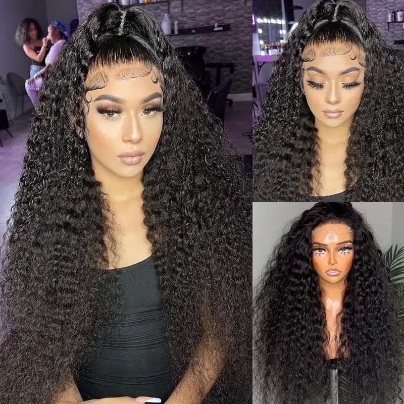 13×4 Lace Front Curly Afro Wig | Fashion Kinky Curly Explosion Wig, Natural Look, 26Inch Human Hair Style