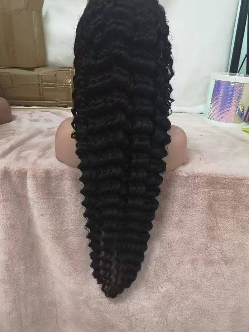 Lace Front Water Wave Curly Wig | Long Wavy Synthetic Hair Wig, Small Curls, Natural Look