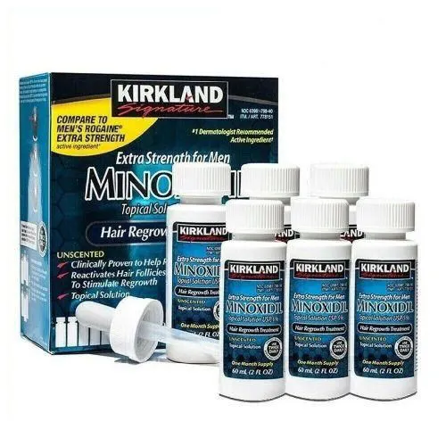 Kirkland Minoxidil 5% Topical Solution Extra Strength Hair Regrowth Treatment for Men Dropper Applicator Included ( 1 month supply)