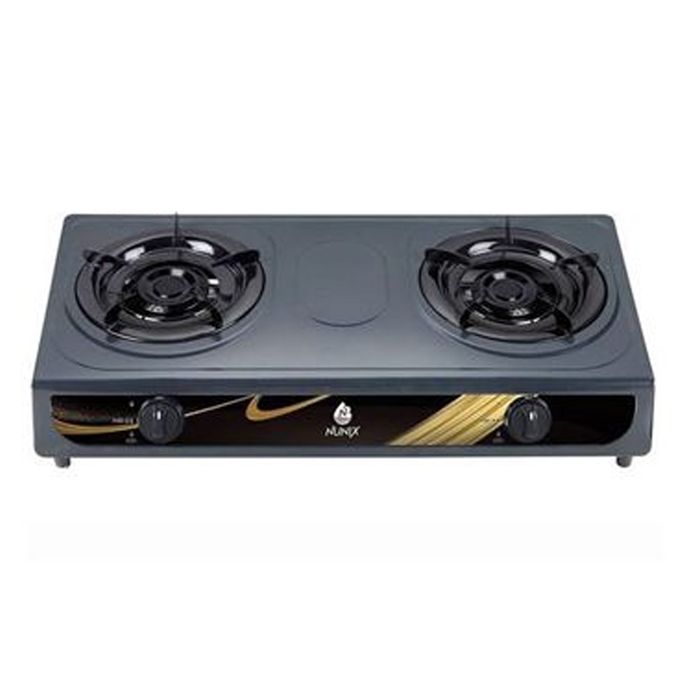 Nunix stainless steel SC-002 Table Top Double Burner Gas Stove Cooker