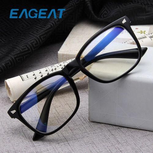 Blue Light Block Glasses Men & Women Anti Eye Strain Headache Computer Video Gaming Glasses Gamer Filter Screen Glare UV Protective Blocker Clear Lens Rectangle Wide Nerd Small Black Lightweight Frame