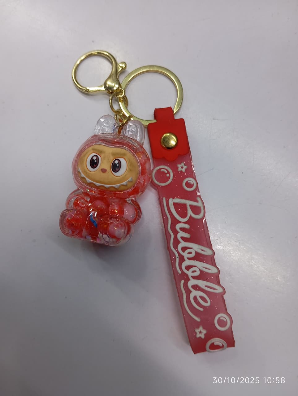 glittering random colour and patern key holder