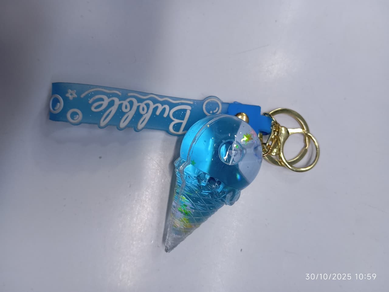 glittering random colour and patern key holder