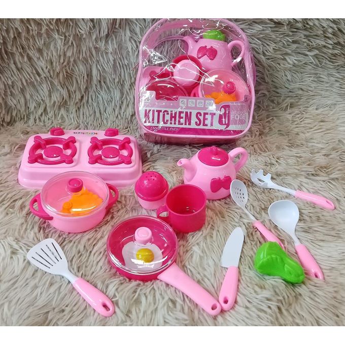 18 PCS LITTLE CHEF KITCHEN SET Cooking Toy for Kids - Toys for Girls